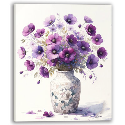 Purple Dream Bouquet Wrapped Canvas Art Print