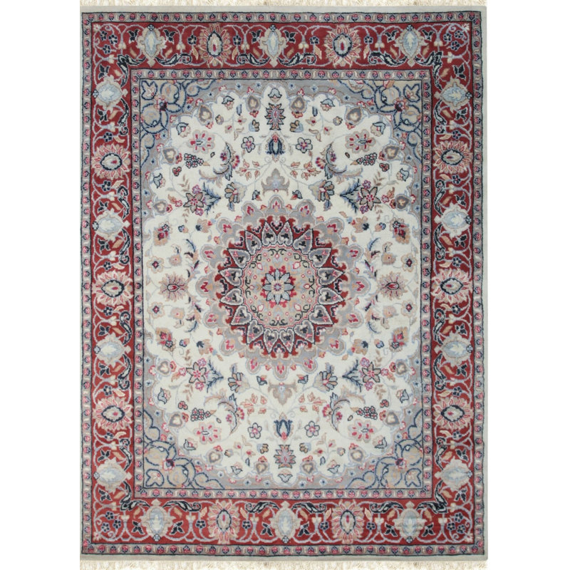 Hand Knotted Wool Floral Area Rug