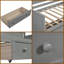 Canapé-lit simple en bois avec 2 tiroirs, structure en pin massif, aucun sommier nécessaire - gris-1627400974