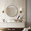 Miroir mural rond en aluminium, miroir circulaire moderne pour meuble-lavabo, entrée, salon-126561343-126356014