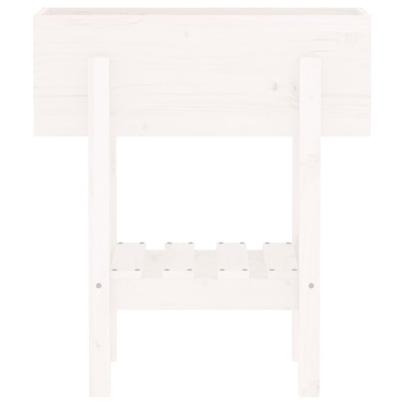 Balliett Wood Planter Box, White, 62cm W x 30cm D x 69cm H