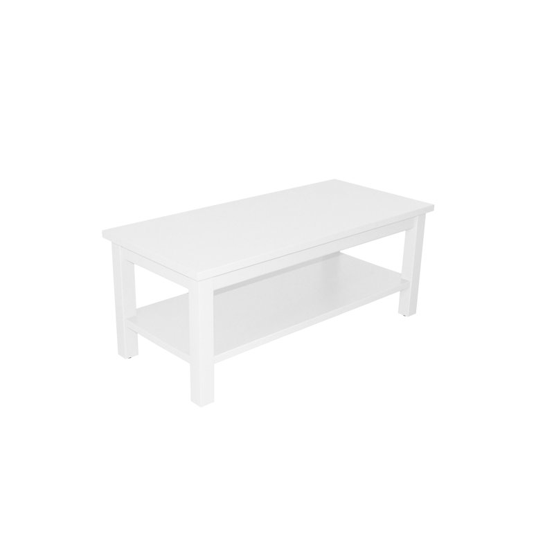 Aneurin Solid Wood Coffee Table, White