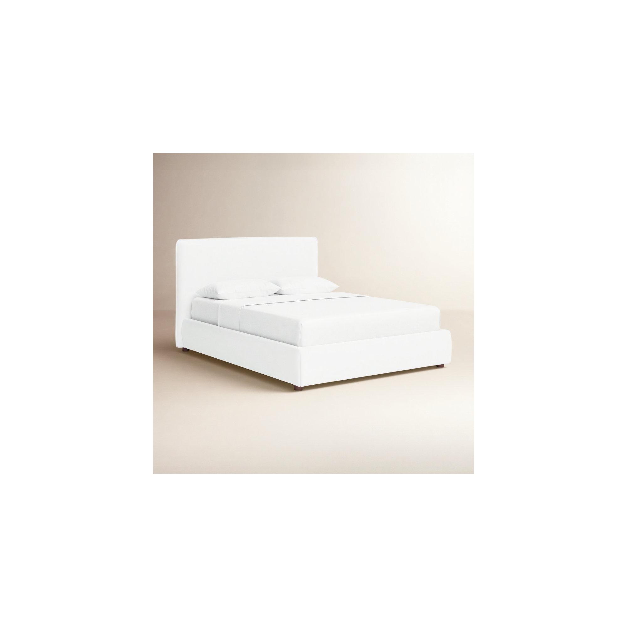 Callahan Upholstered Bed, Queen, Ivory Linen