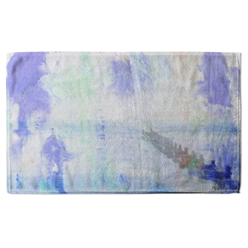 Navea Polyester Shower Curtain Set, Blue