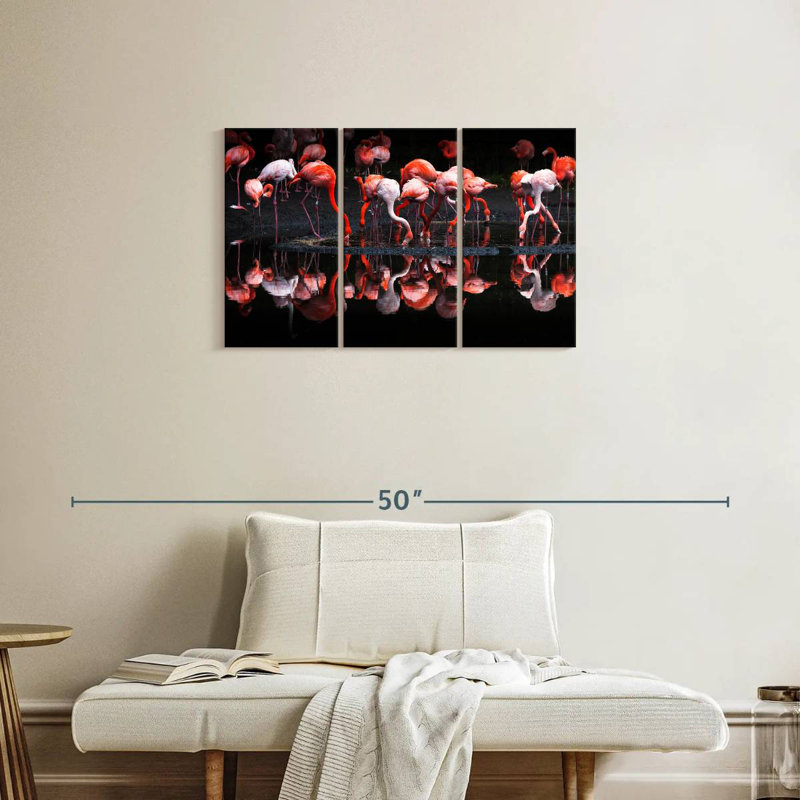Flamingo Reflections, 20" H x 33" W