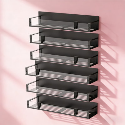 Magnetic Spice Rack Organizer 6 Pack, Heavy Duty Clear Storage For Refrigerator And Oven Door, Space Saving Kitchen Organizer
