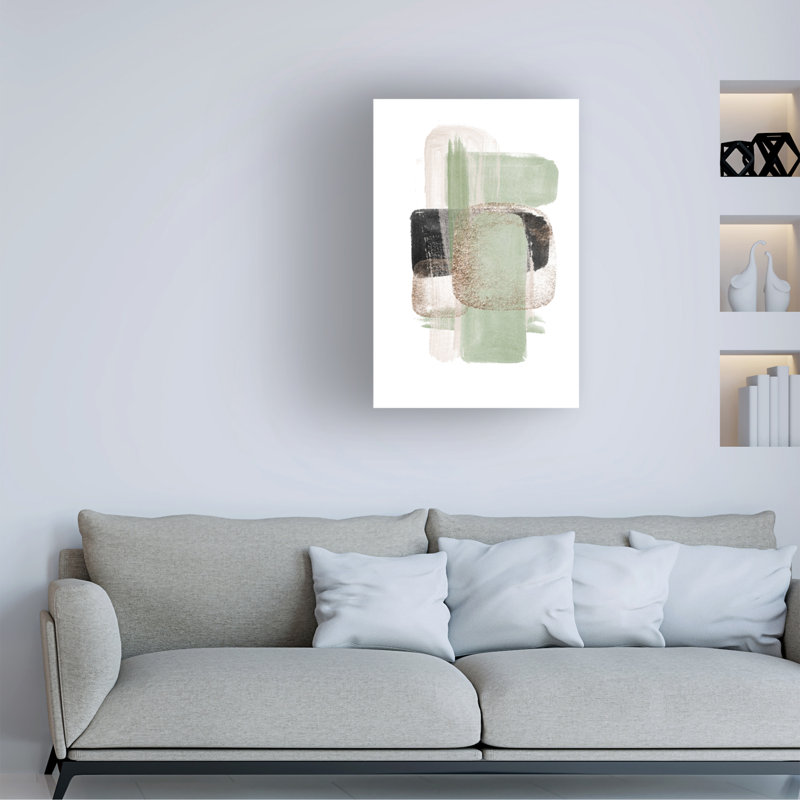 Impression sur toile «Simple Green 1» par Sally Ann Moss