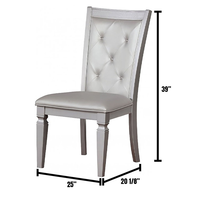 Tayler 18.5'' H Tufted Faux Leather Upholstered Side Chair