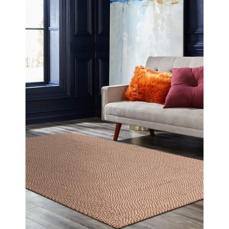 Tapis contemporain brun clair Natura, Carré 7 pi 10 po