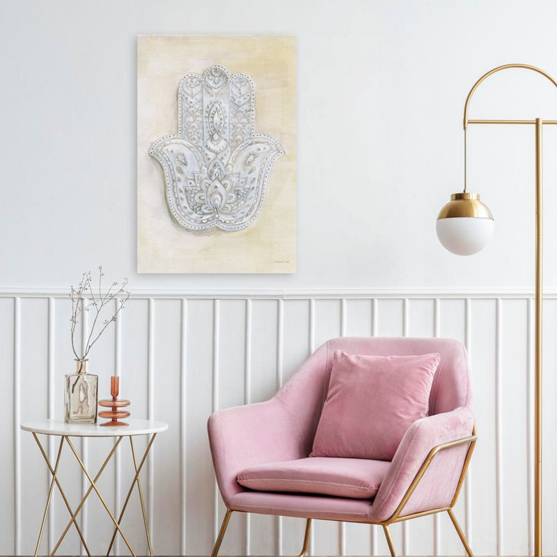Amulette et esprit bohémien d'art Hamsa, H 24 po x l 16 po
