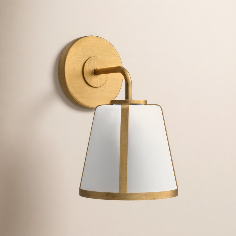 Fulton 1 Light Antique Gold Wall Mount, Antique Gold