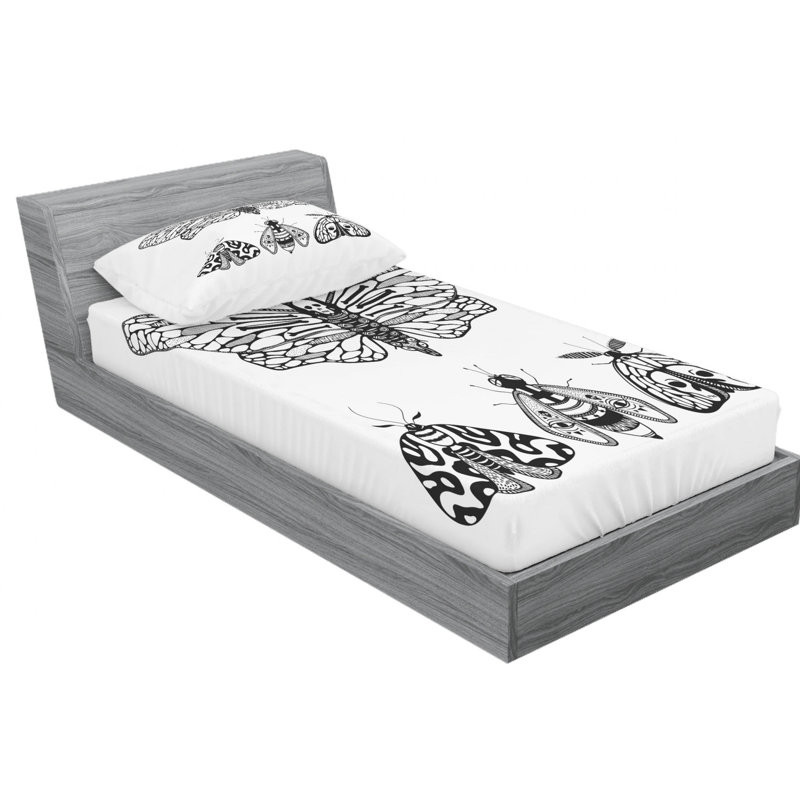 Microfiber Sheet Set, Twin Sheet Set with Fitted Sheet
