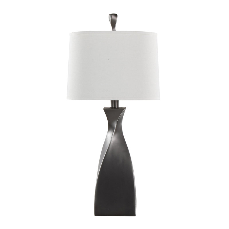 Contemporary Accent Table Lamp, Gray