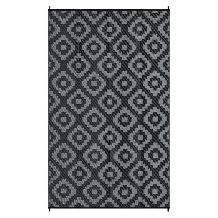 Rectangle Kanami Indoor/Outdoor Area Rug with Non-Slip Backing