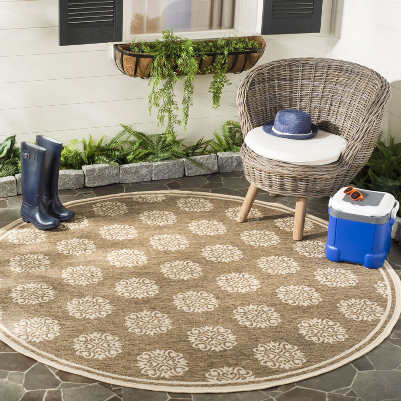Goodson Beige/Cream Indoor/Outdoor Rug, Round 201 cm
