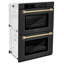 ZLINE 30 in. Autograph Double Wall Oven w/ Air Fry and Self Clean w/ Black Handles-176861437-176861431