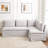 Crampton Performance Fabric Down Fill Slipcover Side Dining Chair-682524843
