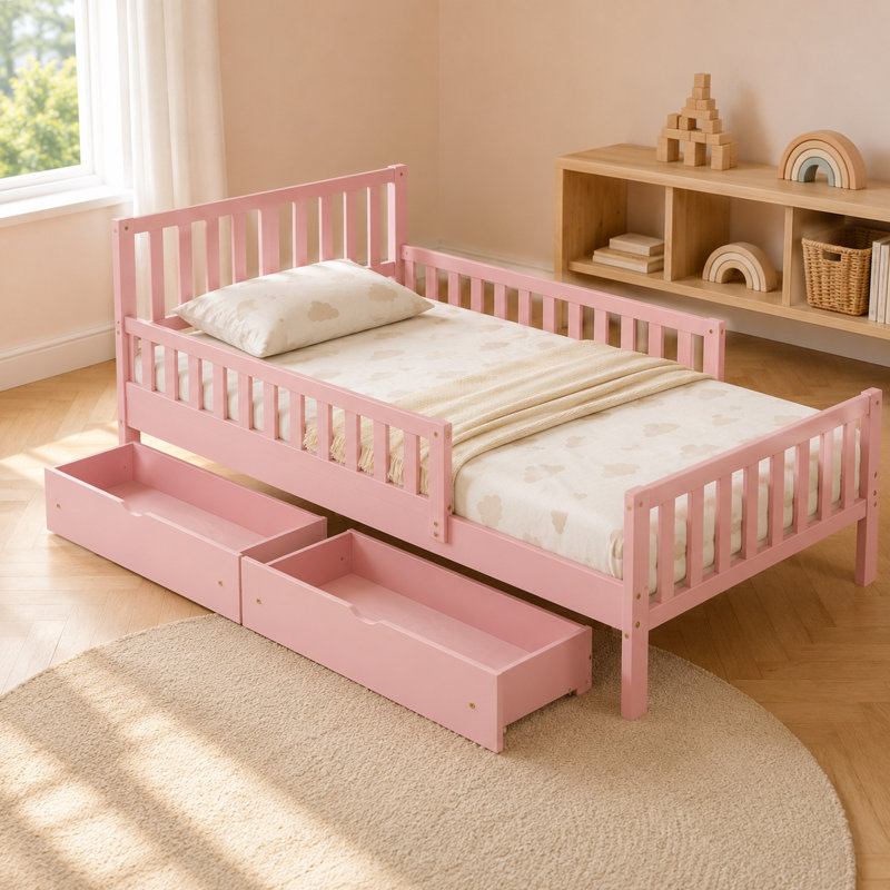 Bed, Twin, Pink