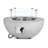 31.5 inch Round Propane Fire Pit Table, 50,000 BTU Outdoor Gas Firepit with Glass Wind Guard, Steel Lid & Rain Cover for Patio, Backyard, Deck