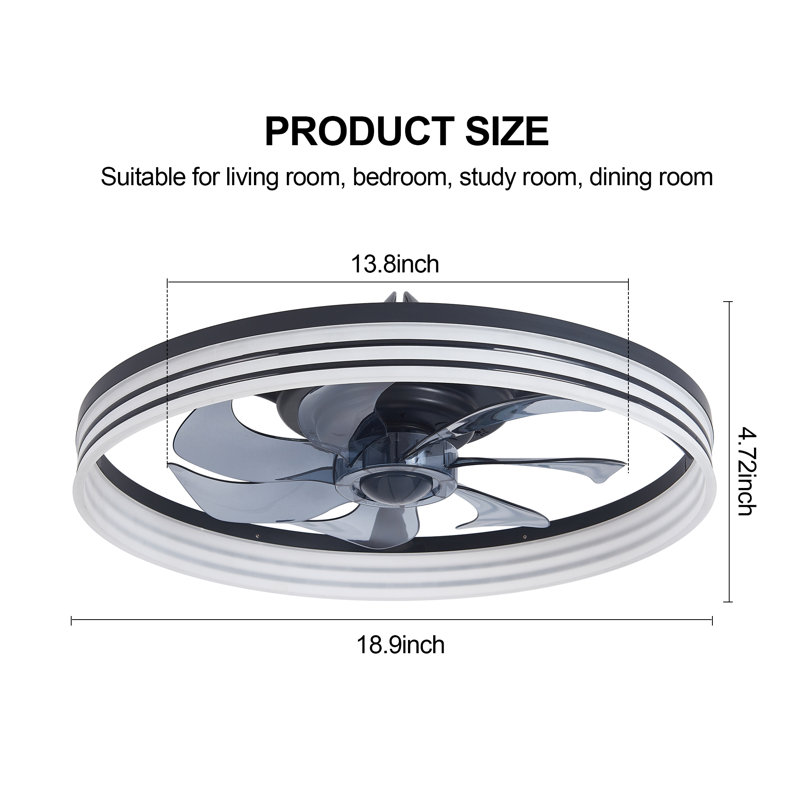 Modern Dimmable LED Ceiling Fan With Lights & Remote Control – Quiet, Safe, And Easy Installation For Bedrooms