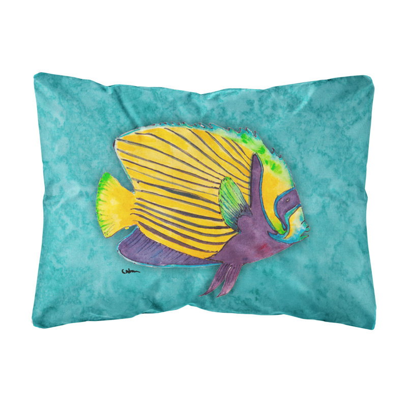 Coussin décoratif intérieur/extérieur pour poisson tropical