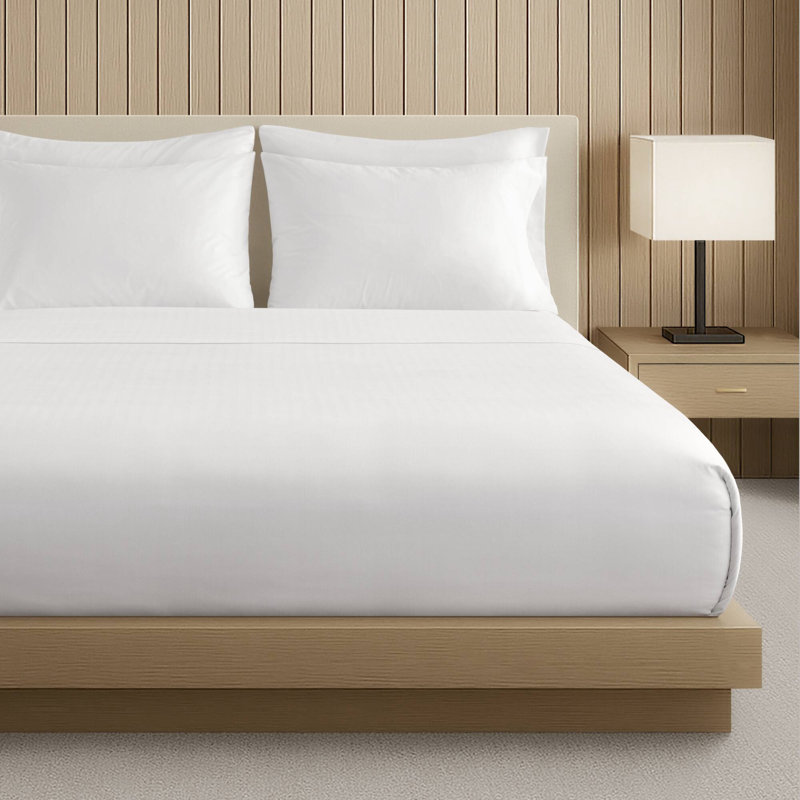 Herringbone Bright White Decorative Full/Queen 、Top Sheet, Full/Queen Flat Sheet
