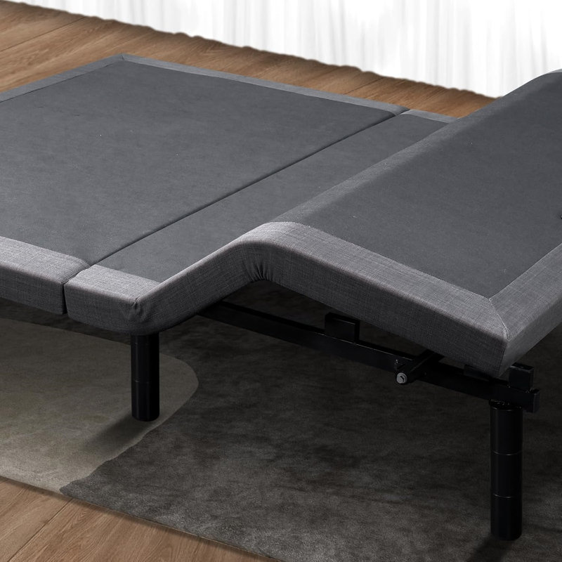 Base de lit réglable avec 19 fonctions de contrôle, application Bluetooth, massage double, ports USB de type A + C, inclinaison de la tête / du pied, gravité zéro, lumières sous le lit