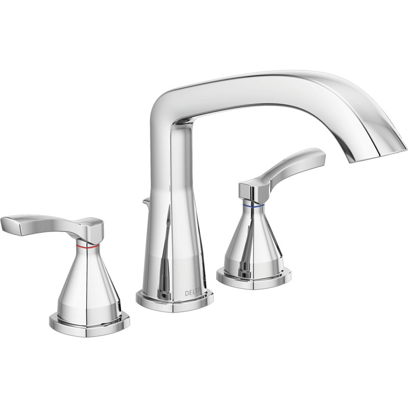 Three Hole Roman Tub Trim, Chrome