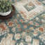 Tapis médaillon vert / ivoire Kawamoto-409300898