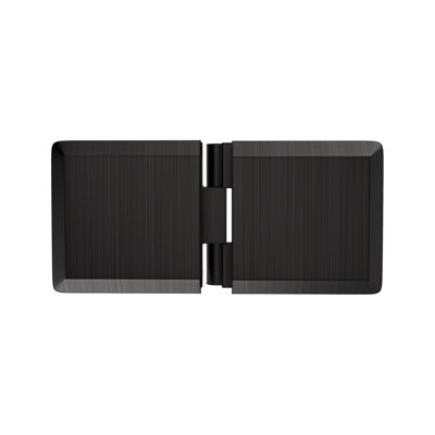 Adjustable Beveled Glass To Glass Mount Clip 3/8" and 1/2" Glass Thickness Brushed Pewter Finish
