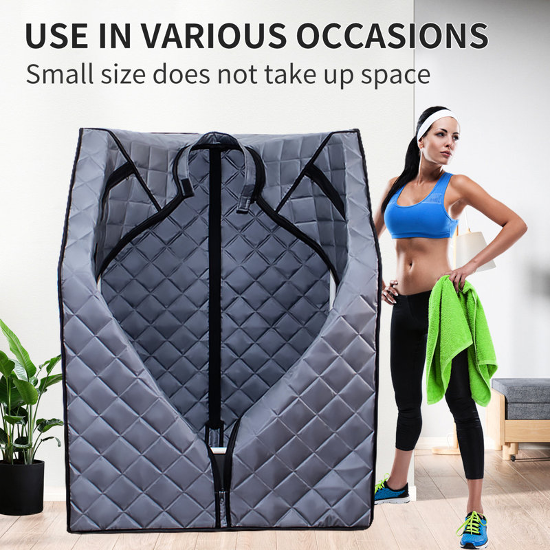 Portable Cabinette - 1000W Heater, 2L Generator, Foldable Chair, Remote, Detoxify Body Steam Tent For Home Being Remote