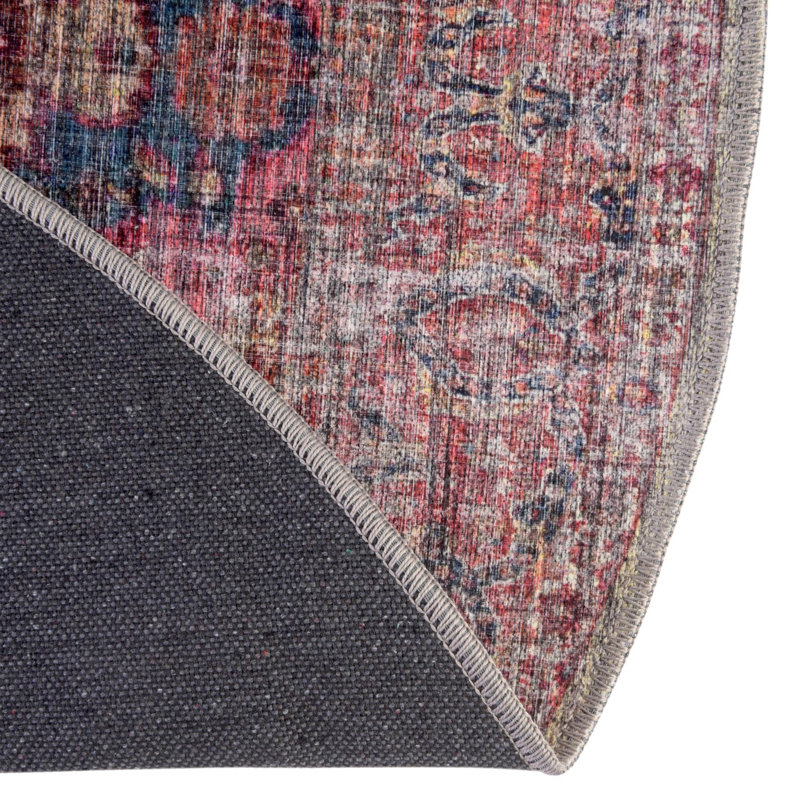 Gutshall Chenille Oriental Indoor Rug, Round 3'11"