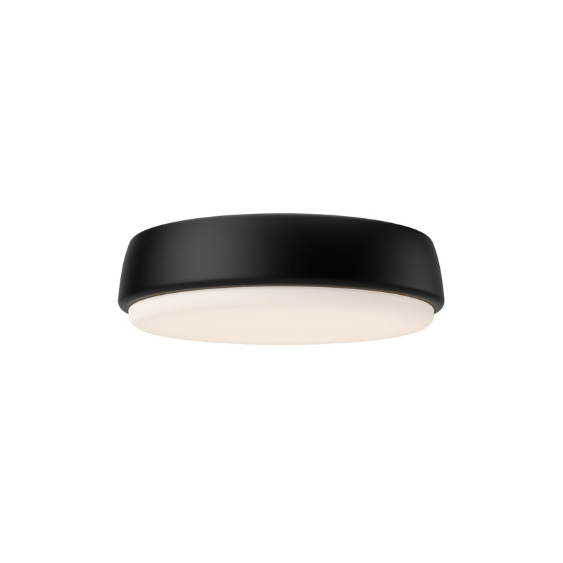 Plafonnier encastré à DEL Laval, H 2,375 po x l 9,125 po x P 9,125 po, Noir mat