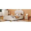 Lit plateforme tapissier avec planche de lit en forme de nuage-952950890