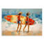 Enfants tenant une planche de surf par Petal Prints Design-2044282530