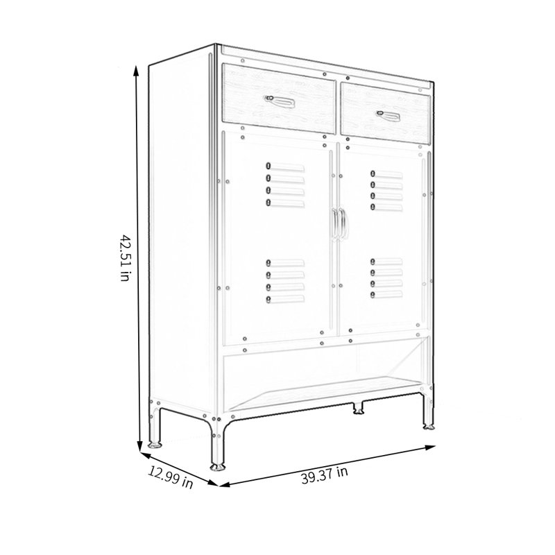 20 Pair Shoe Storage Cabinet