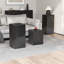 Ensemble de tables d'appoint de style rétro naturel, tables de bout empilables, table d'appoint MGO à colonne carrée pour le salon, la chambre à coucher et le bureau-1183210724