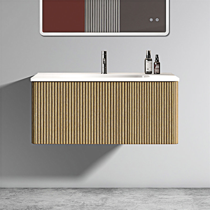 Meuble-lavabo de salle de bain avec lavabo en céramique