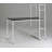 Desks - 47” Modern Reversible Bookshelf Workstation | Brown+White | MDF+Metal
