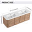 Meuble-lavabo double 60 po avec plateau en résine-114953246