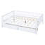 White Full Size Daybed - Wood, Two Drawers, Bedroom Essential With Extendable Drawers Solid Multi-Purpose