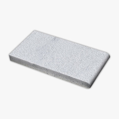 Solto White Grained Texture 6x12 Marble Thick Bullnose Coping