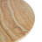 Teak Wood Handmade Cone Cream Side End Accent Table With Beige Marble Tabletop