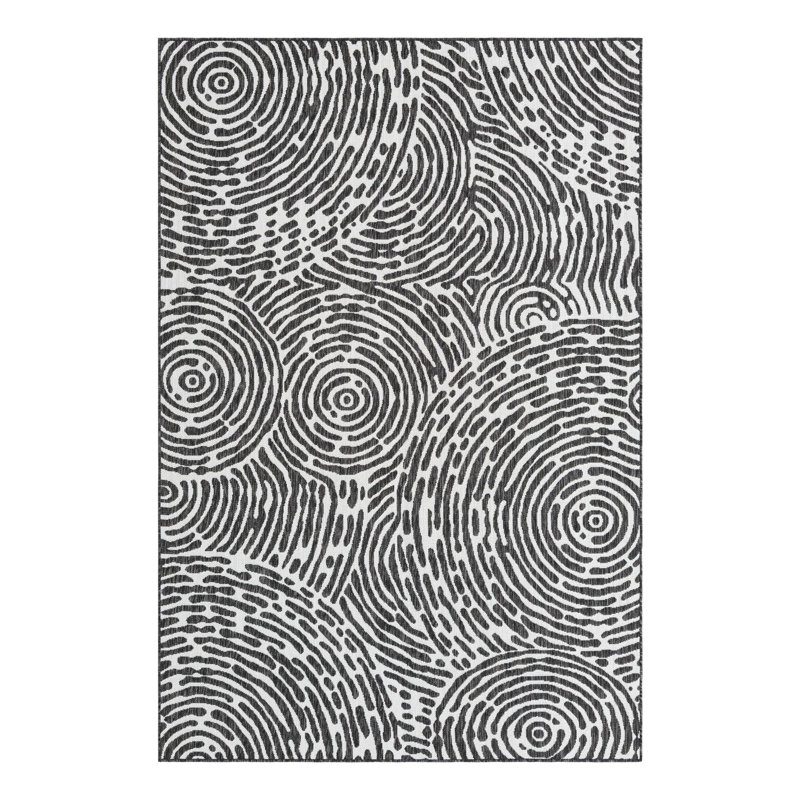 Geometric Indoor / Outdoor Rug, Rectangle 6'1" x 9'