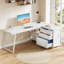 Bureau à domicile en forme de L de 53 po, bureau d'ordinateur en coin réversible avec 3 tiroirs classeurs et 2 tablettes de rangement-1404546601