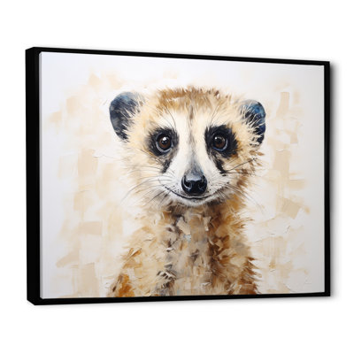 Minimalisme Meercat Portrait sur toile