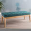 Couleur sarcelle tendance avec revêtement en tissu et structure en bois de bouleau. Support de rembourrage polyvalent