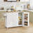 Ahlanni Kitchen Islands, Movable Kitchen Cart with Solid Wood Top, Locking Wheels, Towel Rack