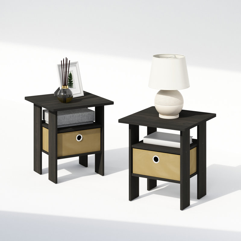 Ensemble de 2 tables de chevet Jula, Espresso, Ensemble de 2