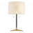 Duffield 1 Light Black and Gold Table Lamp With White Shade-648358384